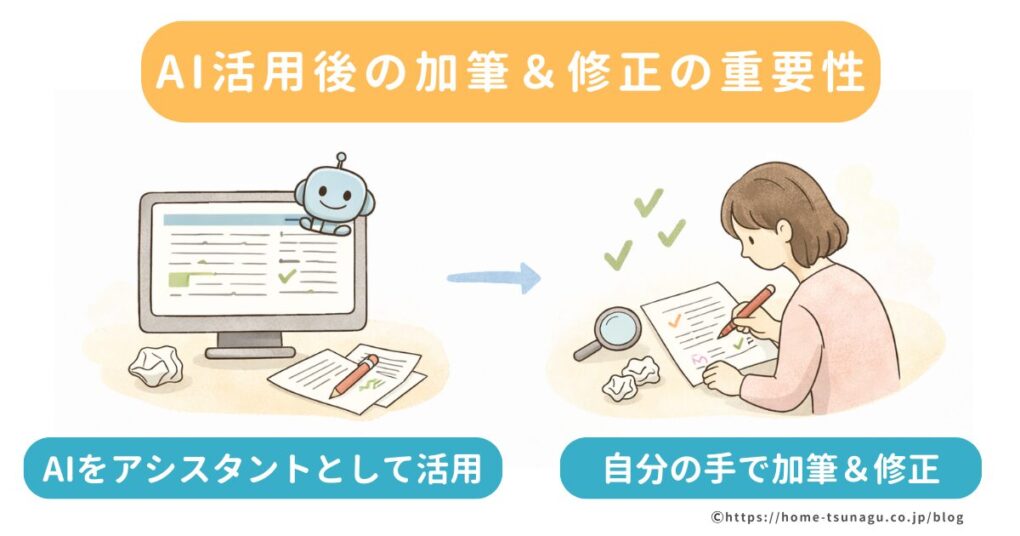 人の手による加筆・修正の重要性