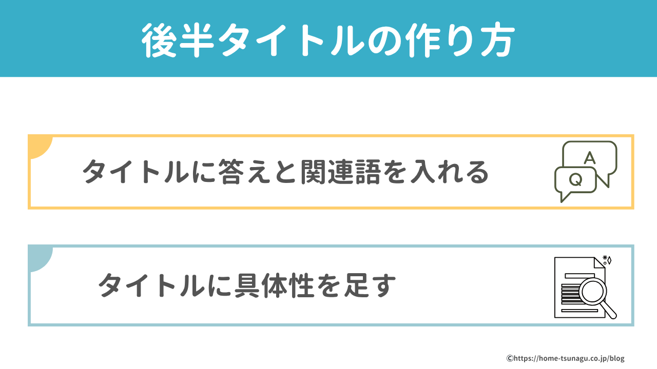 後半タイトルの作り方